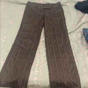 Papaya Brown Herringbone Trousers